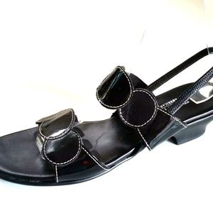 MUNRO Sandal SOLAR 10.5 M Slingback Black Low Heel